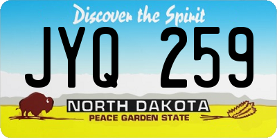 ND license plate JYQ259
