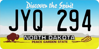 ND license plate JYQ294