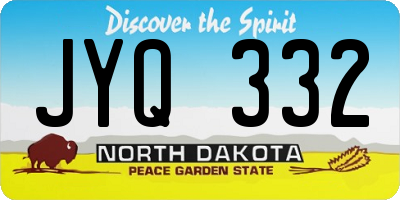 ND license plate JYQ332
