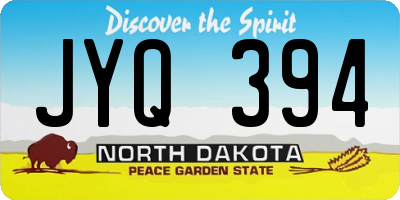 ND license plate JYQ394