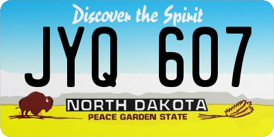 ND license plate JYQ607