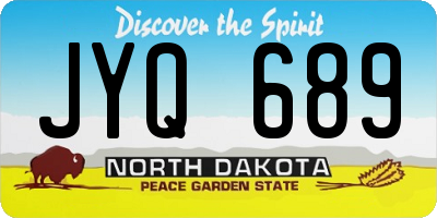 ND license plate JYQ689