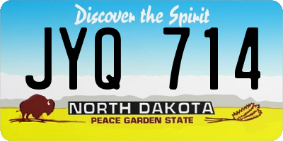 ND license plate JYQ714