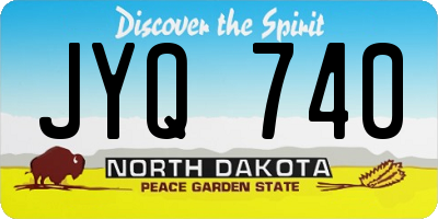 ND license plate JYQ740