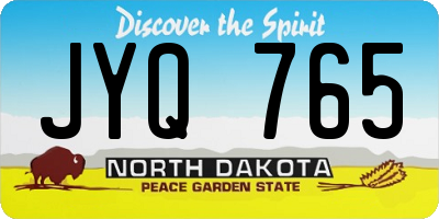 ND license plate JYQ765