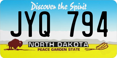 ND license plate JYQ794