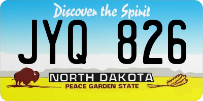 ND license plate JYQ826