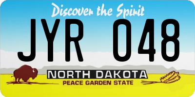 ND license plate JYR048