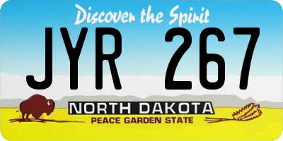 ND license plate JYR267