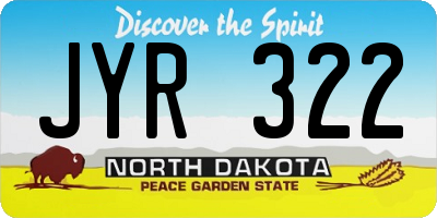 ND license plate JYR322