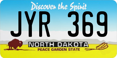 ND license plate JYR369