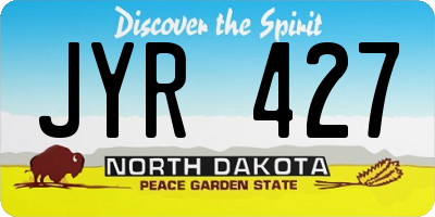 ND license plate JYR427
