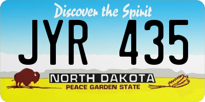 ND license plate JYR435