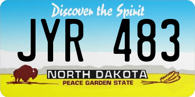 ND license plate JYR483