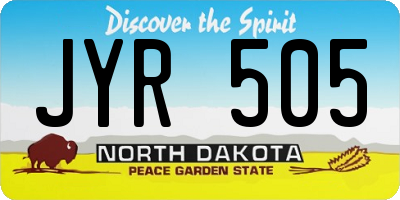 ND license plate JYR505
