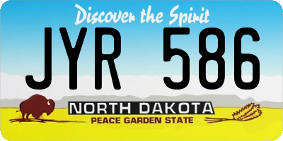 ND license plate JYR586