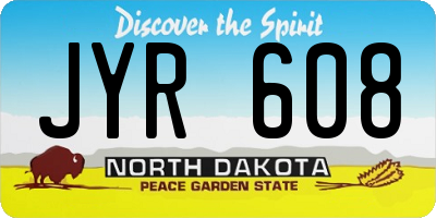 ND license plate JYR608