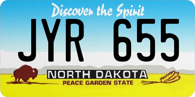 ND license plate JYR655