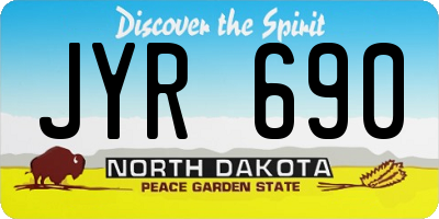 ND license plate JYR690