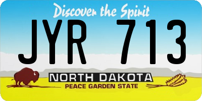 ND license plate JYR713