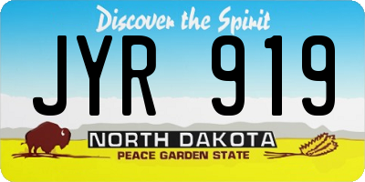 ND license plate JYR919