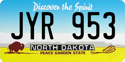 ND license plate JYR953