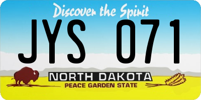 ND license plate JYS071