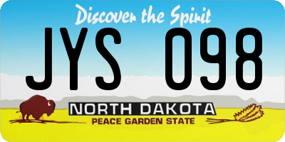 ND license plate JYS098