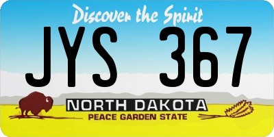 ND license plate JYS367