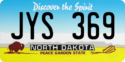 ND license plate JYS369