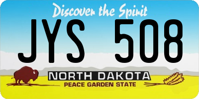 ND license plate JYS508