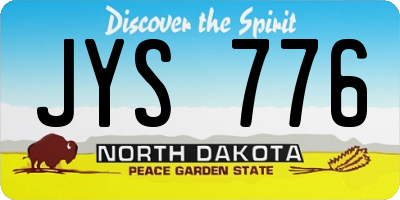 ND license plate JYS776