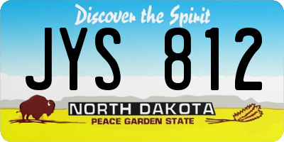 ND license plate JYS812