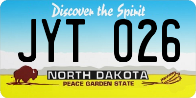 ND license plate JYT026