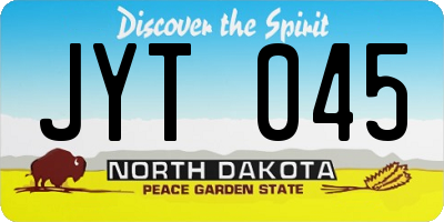 ND license plate JYT045