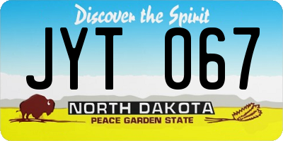 ND license plate JYT067