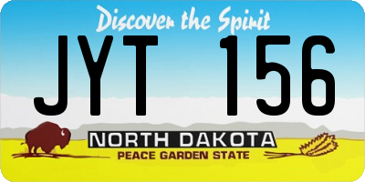 ND license plate JYT156