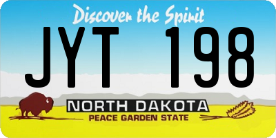 ND license plate JYT198
