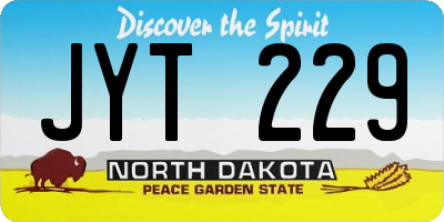 ND license plate JYT229