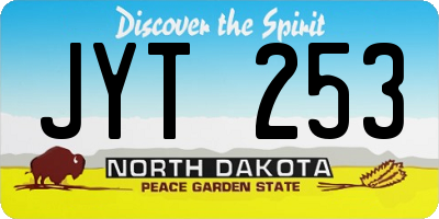 ND license plate JYT253