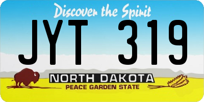 ND license plate JYT319