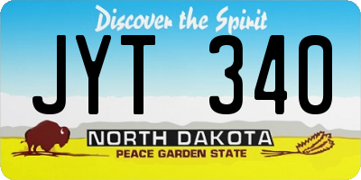 ND license plate JYT340