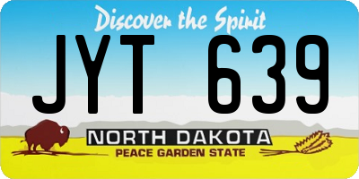 ND license plate JYT639