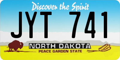 ND license plate JYT741