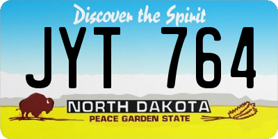 ND license plate JYT764