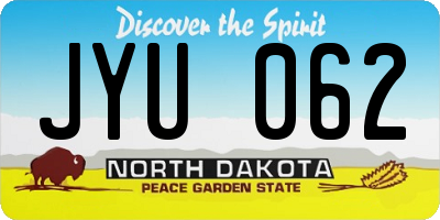 ND license plate JYU062