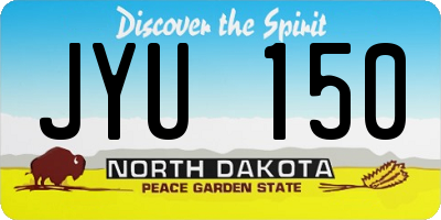 ND license plate JYU150