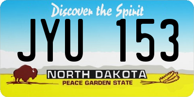 ND license plate JYU153