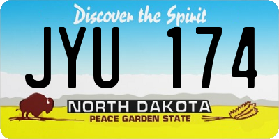 ND license plate JYU174