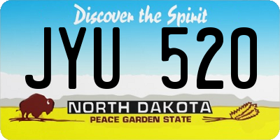ND license plate JYU520